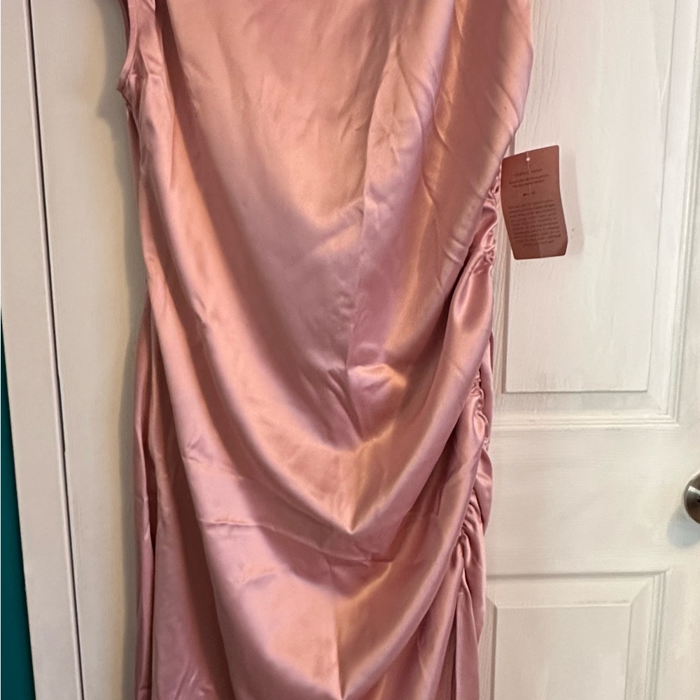 BHLDN Pink Satin Dress